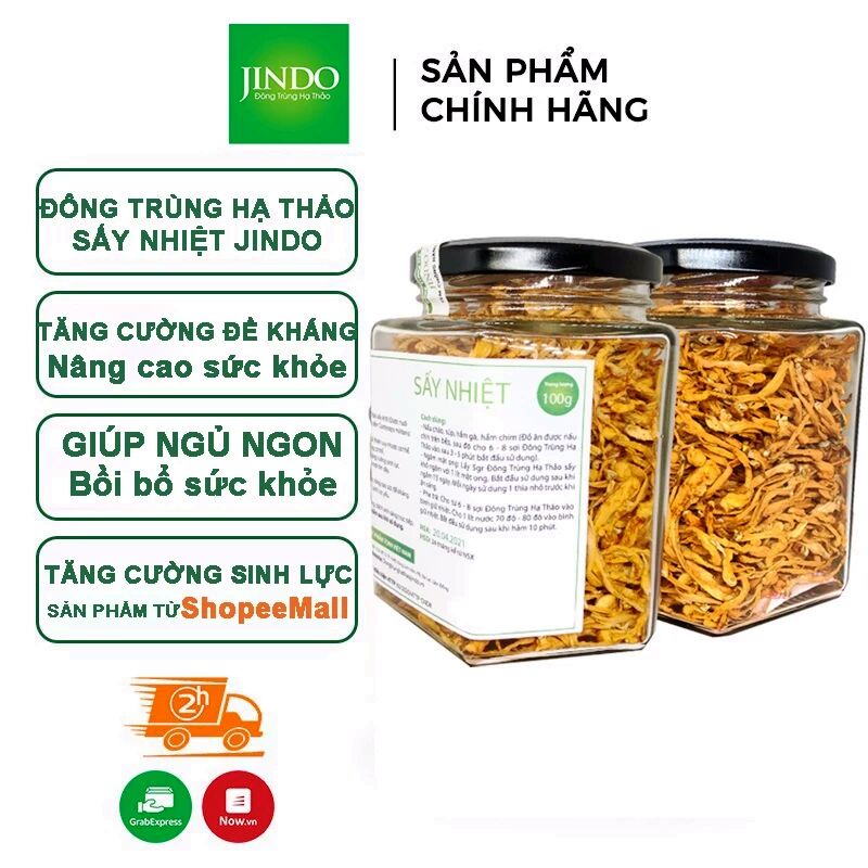 Đông trùng hạ thảo sấy nhiệt thượng hạng chính hãng JINDO